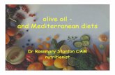 olive oil - and Mediterranean diets