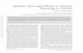 Syllabic Priming Effects in Picture Naming in French