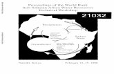 Proceedings of the World Bank Sub-Saharan Africa Water ...