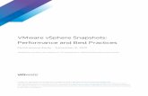 VMware vSphere Snapshots: Performance and Best Practices