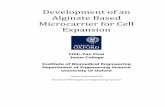 Development of An Alginate based microcarrier for cell ...