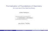 Formalization of Foundations of Geometry - UC