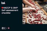 BSI HACCP & GMP Self-assessment checklist