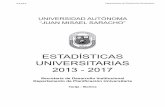 ESTADÍSTICAS UNIVERSITARIAS 2013 - 2017