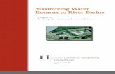 Maximizing Water Returns to River Basins