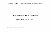 COUNTRY RISK COUNTRY RISK ANALYSIS