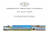 ORDINARY MEETING AGENDA 23 June 2020