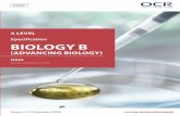 OCR A Level Biology B (Advancing Biology) H422 Specification