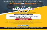 SAMPLE TEST PAPER - TALLENTEX