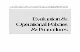 Evaluation & Operational Policies and Procedures