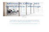 Microsoft Office 365 Compliance Offerings
