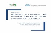 Where to invest in Renewables in SUB-Saharan Africa