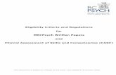 Eligibility Criteria and Regulations for MRCPsych Written ...