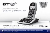 Quick Set-up and User Guide BT4600 Premium Nuisance Call ...