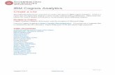 IBM Cognos Analytics - Create a List