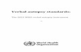 Verbal autopsy standards: - WHO | World Health Organization