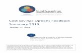 Cost-savings Options Feedback Summary 2019