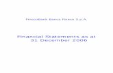 Financial Statements as at 31 December 2006 - Fineco