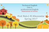 Dimensions of circles - Prof. Hala J. El‐Khozondar Spring 2017