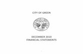 CITY OF GREEN DECEMBER 2019 FINANCIAL STATEMENTS