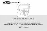 user manual electrical installation meter mpi-502 - Sonel SA