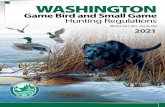 2021 Game Bird and Small Game Hunting Regulations - WDFW