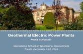 Geothermal Electric Power Plants