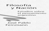 Filosofia y Nacion. JOSE  PABLO FEINMANN