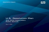 Deutsche Bank - DBAG 2018 US Resolution Plan - FDIC