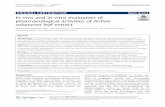 In-vivo and in-vitro evaluation of pharmacological activities of ...