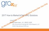 2017 How to Market & Sell GRC Solutions