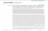 Tsunami detection by GPS‑derived ionospheric total electron ...