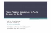 Young People’s Engagement in Media Debates on the EU