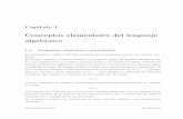 Conceptos elementales del lenguaje algebraico - EVA Fing