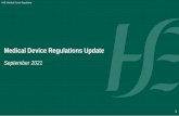 Medical Device Regulations Update - September 2021 - HSE