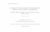Unequal Termination Impedances Microwave Filter Synthesis