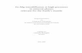 Fe-Mg interdiffusion at high pressures in mineral phases ...