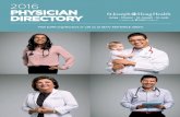 2016 PHYSICIAN DIRECTORY - Content