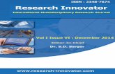 Volume I Issue VI - Research Chronicler