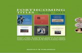 Catalogue Forthcoming Titles  - Spring 2015