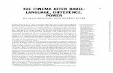 The Cinema after Babel: Language, Difference and Power
