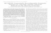 RF MEMS sequentially reconfigurable sierpinski antenna on a flexible organic substrate with novel DC-biasing technique