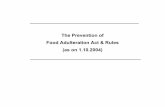 The Prevention of Food Adulteration Act & Rules (as on 1.10 ...