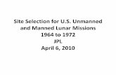"Site Selection for US Unmanned and Manned Lunar Missions"