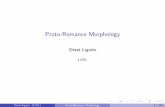 Proto-Romance Morphology