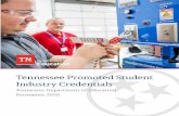 Tennessee Promoted Industry Credential Report - TN.gov