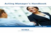 Acting Manager's Handbook - ICMA