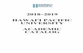 2018–2019 HAWAI'I PACIFIC UNIVERSITY ACADEMIC ...