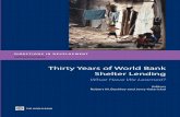 Thirty Years of World Bank Shelter Lending - ISBN - OHCHR