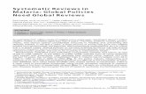 Systematic Reviews in Malaria: Global Policies Need Global Reviews